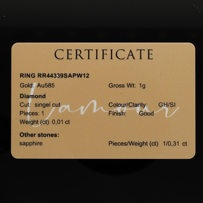 Fehér arany gyűrű 52-es méret (RR44339SAPW12-52)